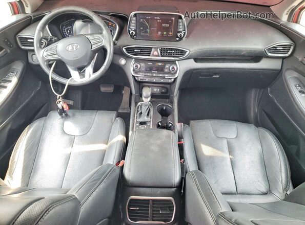 5NMS5CAD8KH070040 2019 HYUNDAI SANTA Orange Dashboard view