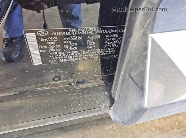 5NMS5DA1XPH015768 2023 HYUNDAI SANTA Black VIN კოდის სტიკერის ხედი