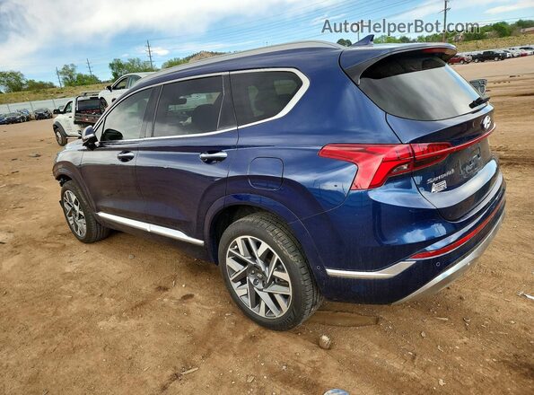 5NMS5DAL5MH363202 2021 HYUNDAI SANTA Blue Հետևի ձախ