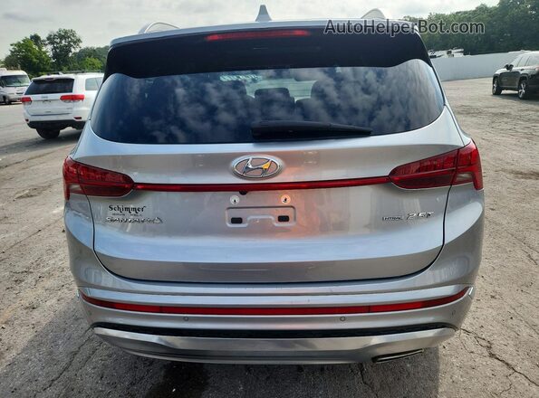 5NMS5DAL7MH365646 2021 HYUNDAI SANTA Silver Widok z tyłu