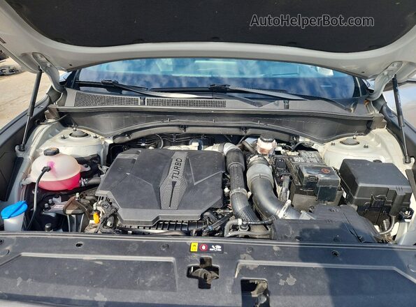 5NMS5DAL7MH365646 2021 HYUNDAI SANTA Silver Widok komory silnika