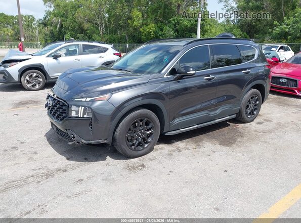 5NMS64AJ0NH413260 2022 HYUNDAI SANTA FE Gray წინა მარცხენა ხედი სამი მეოთხედიდან