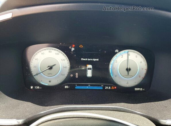 5NMS64AJ1NH427281 2022 HYUNDAI SANTA Black Instrument cluster view