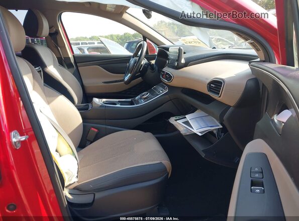 5NMS64AJ4MH301303 2021 HYUNDAI SANTA FE Red წინა სალონის ხედი