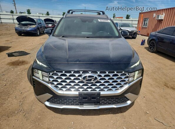 5NMS6DAJ0MH371350 2021 HYUNDAI SANTA Black Front view