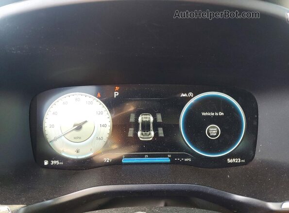 5NMS6DAJ0NH438174 2022 HYUNDAI SANTA Black Вид щитка приладів