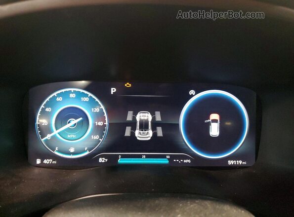 5NMS6DAJ2MH314275 2021 HYUNDAI SANTA Синий Вид щитка приборов