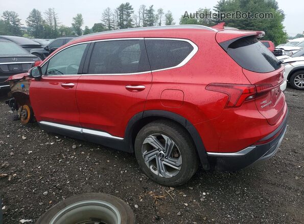 5NMS6DAJ7MH341598 2021 HYUNDAI SANTA Красный Задняя левая четверть