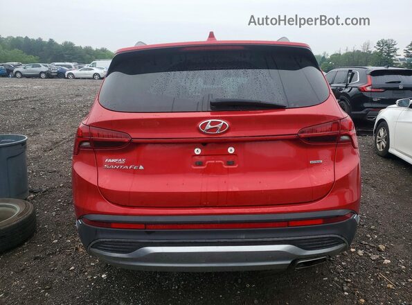 5NMS6DAJ7MH341598 2021 HYUNDAI SANTA Красный Вид сзади