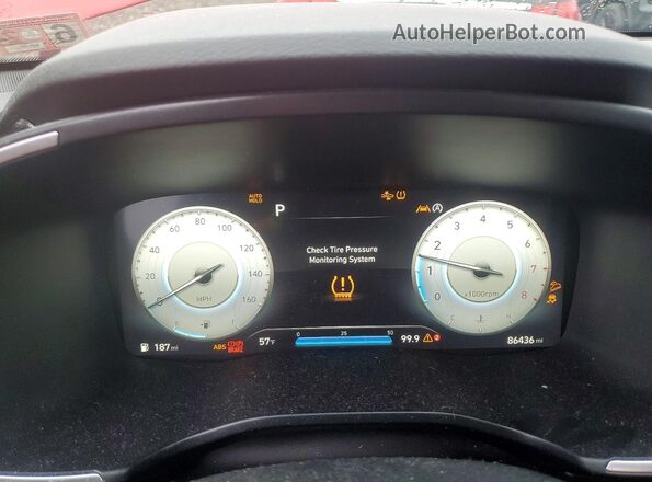 5NMS6DAJ7MH341598 2021 HYUNDAI SANTA Красный Вид щитка приборов