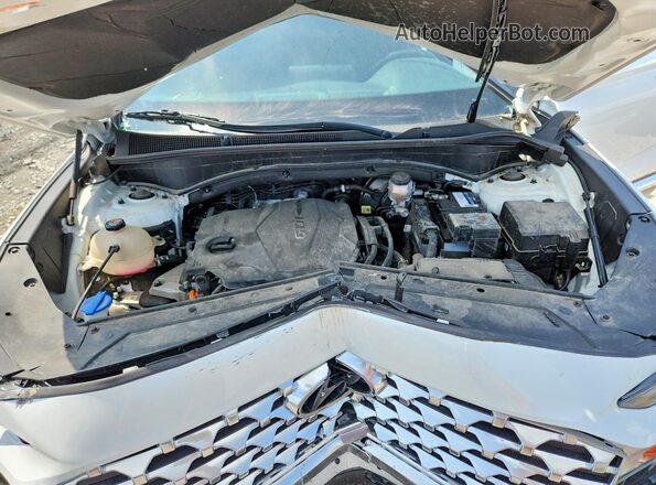 5NMS6DAJ8MH369331 2021 HYUNDAI SANTA White ძრავის განყოფილების ხედი