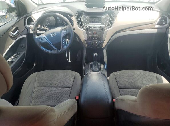 5NMZT3LB1HH035638 2017 HYUNDAI SANTA Белый Вид панели приборов