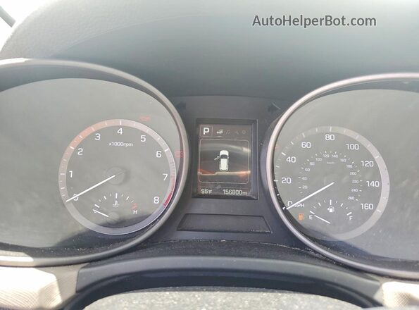 5NMZT3LB1HH035638 2017 HYUNDAI SANTA Белый Вид щитка приборов