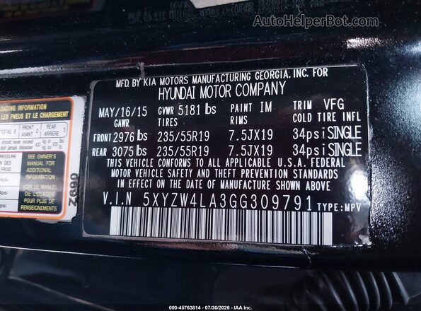 5NMZT3LB2JH080951 2018 HYUNDAI SANTA FE SPORT Black Engine compartment view