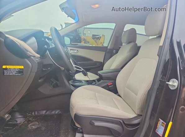 5NMZT3LB4JH058448 2018 HYUNDAI SANTA Black Front interior view