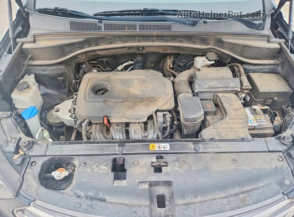 5NMZT3LB4JH058448 2018 HYUNDAI SANTA Black Engine compartment view