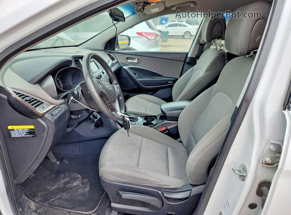 5NMZT3LB5HH024514 2017 HYUNDAI SANTA White Front interior view