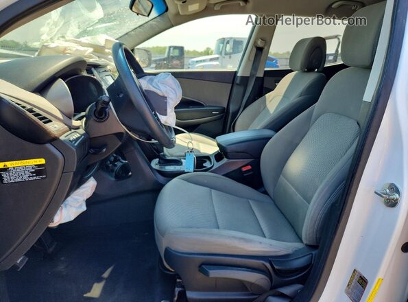 5NMZT3LB6JH059195 2018 HYUNDAI SANTA Белый Вид салона спереди