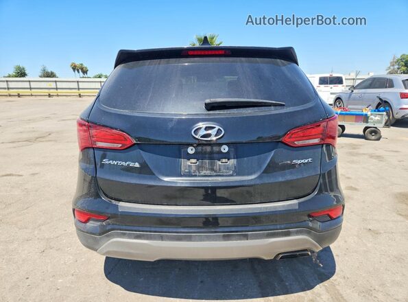 5NMZT3LB8HH010770 2017 HYUNDAI SANTA Black უკანა ხედი