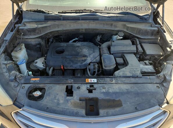 5NMZT3LB8HH010770 2017 HYUNDAI SANTA Black უკანა სალონის ხედი
