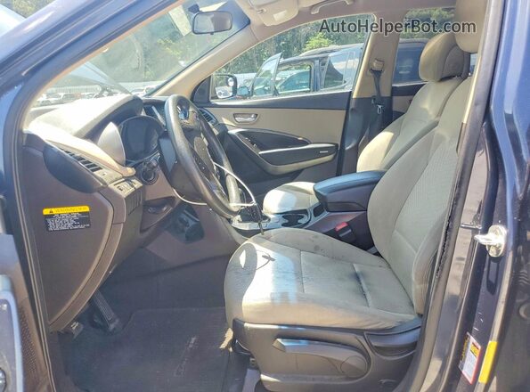 5NMZT3LB9HH041400 2017 HYUNDAI SANTA Gray Front interior view