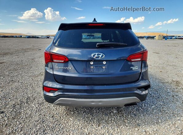 5NMZTDLB1HH001107 2017 HYUNDAI SANTA Blue უკანა ხედი