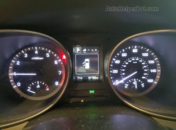 5NMZTDLB2HH023083 2017 HYUNDAI SANTA Charcoal Widok zestawu wskaźników