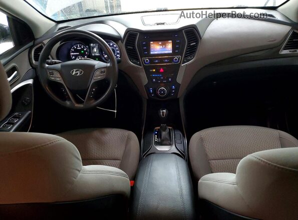 5NMZTDLB6HH017528 2017 HYUNDAI SANTA White Առջևի վահանակի տեսք