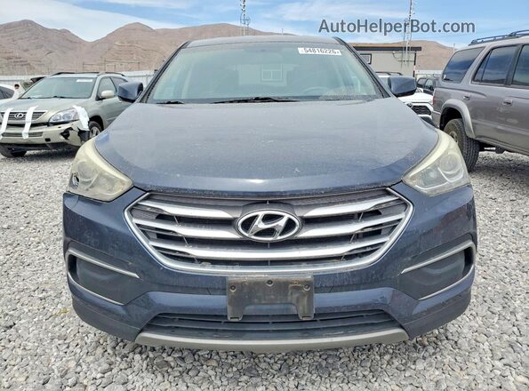 5NMZTDLB8JH080278 2018 HYUNDAI SANTA Blue Widok z przodu