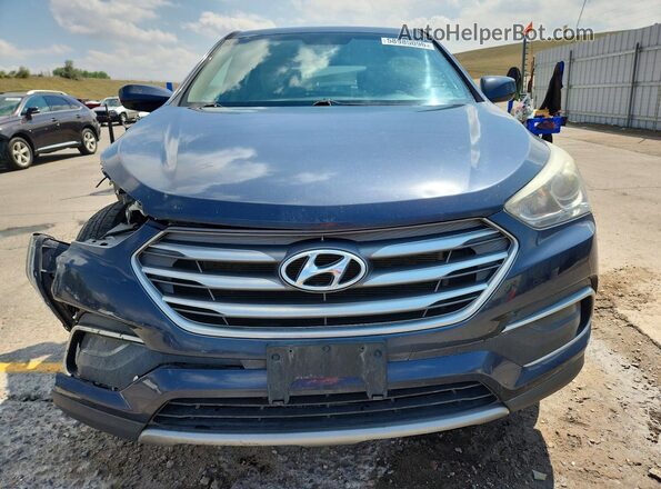 5NMZTDLB9JH069502 2018 HYUNDAI SANTA Blue წინა ხედი