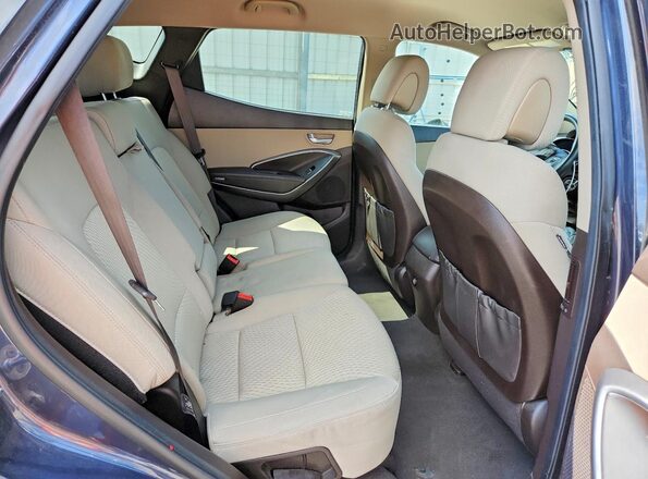 5NMZTDLB9JH069502 2018 HYUNDAI SANTA Blue უკანა სალონის ხედი