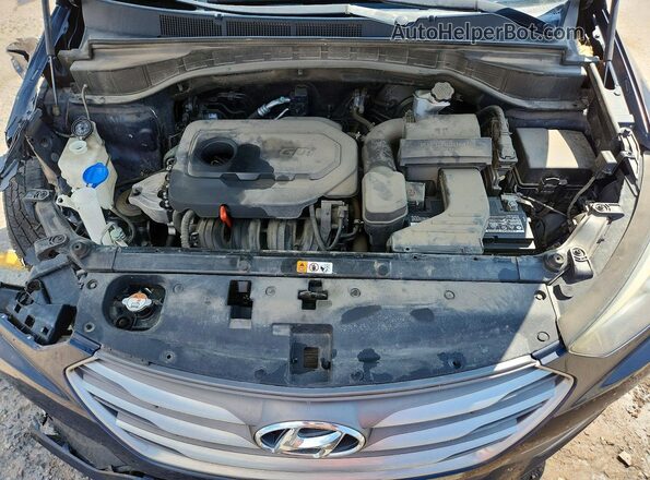 5NMZTDLB9JH069502 2018 HYUNDAI SANTA Blue ძრავის განყოფილების ხედი