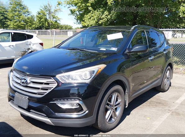 5NMZU3LB0HH007424 2017 HYUNDAI SANTA FE SPORT Black წინა მარცხენა ხედი სამი მეოთხედიდან