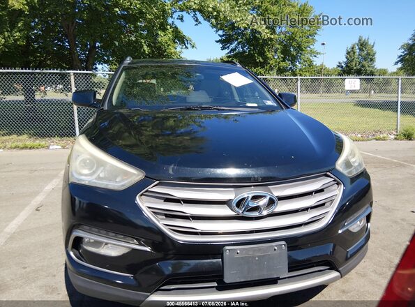 5NMZU3LB0HH007424 2017 HYUNDAI SANTA FE SPORT Black ხელსაწყოთა პანელის ხედი