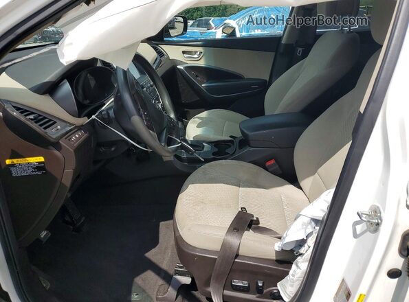 5NMZU3LB0HH042948 2017 HYUNDAI SANTA Белый Вид салона спереди