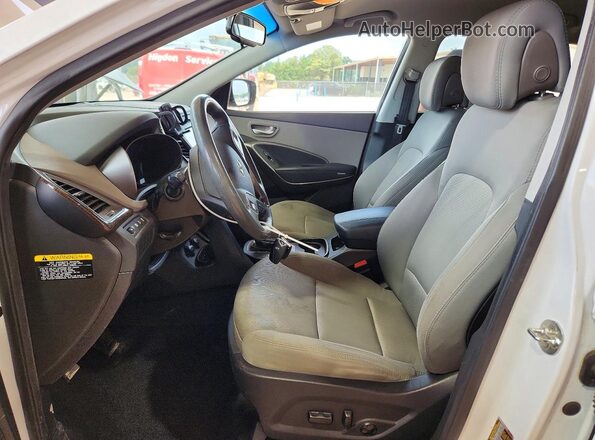 5NMZU3LB3JH100797 2018 HYUNDAI SANTA Белый Вид салона спереди