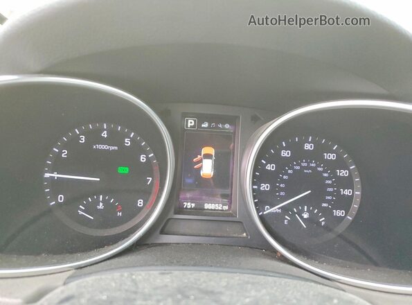 5NMZU3LB5HH008360 2017 HYUNDAI SANTA Gray Vista del cuadro de instrumentos