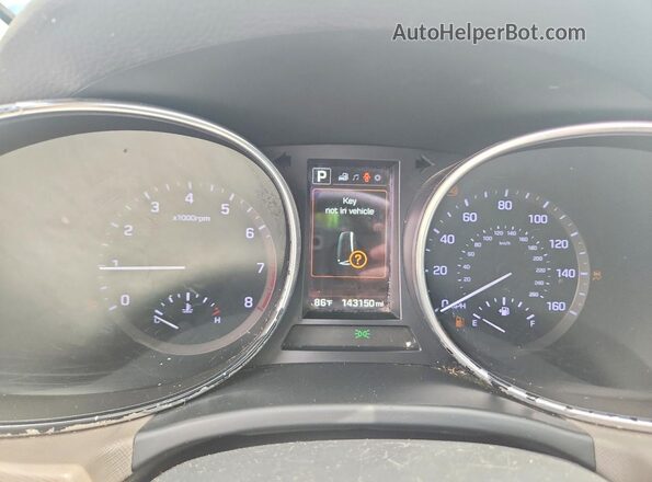 5NMZU3LB6HH002924 2017 HYUNDAI SANTA Beige Vista del cuadro de instrumentos