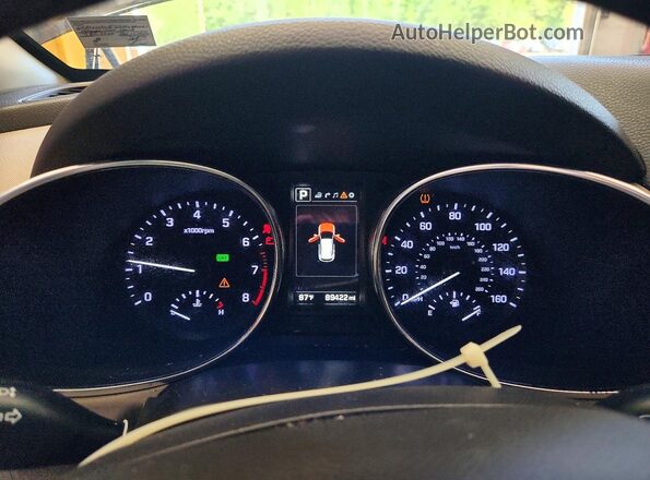5NMZU3LB7JH066041 2018 HYUNDAI SANTA Blue Սարքավորումների վահանակի տեսք