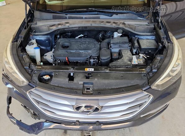 5NMZU3LB7JH066041 2018 HYUNDAI SANTA Blue Շարժիչի բաժամունքի տեսք