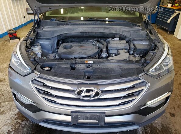 5NMZUDLA9JH088412 2018 HYUNDAI SANTA Gray Vista del compartimento del motor