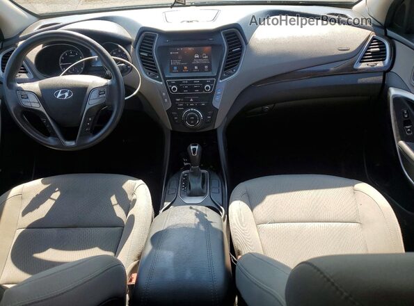 5NMZUDLB1HH005803 2017 HYUNDAI SANTA Black წინა პანელის ხედი