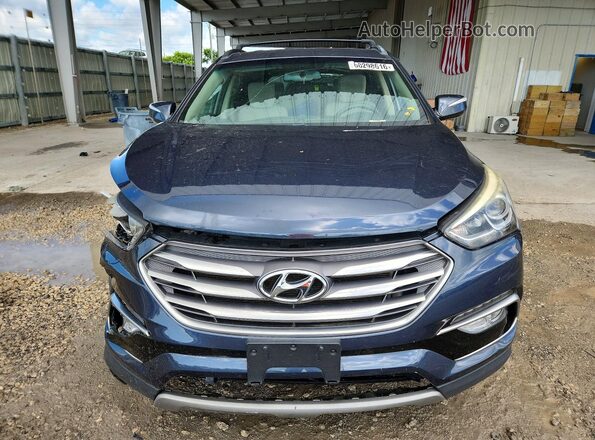 5NMZUDLB1JH061519 2018 HYUNDAI SANTA Blue Widok z przodu