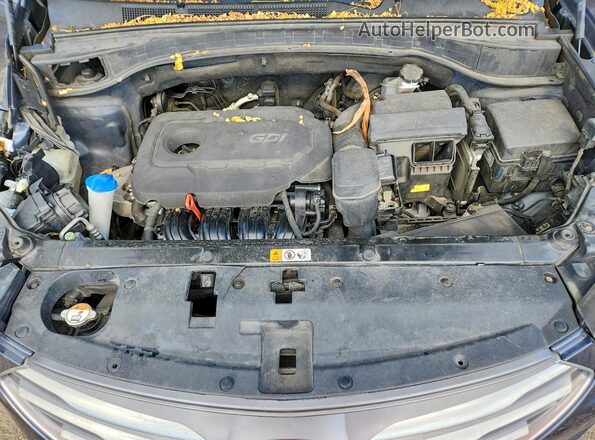 5NMZUDLB1JH061519 2018 HYUNDAI SANTA Blue Widok komory silnika