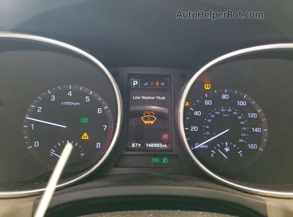 5NMZUDLB3HH028483 2017 HYUNDAI SANTA Серый Вид щитка приборов