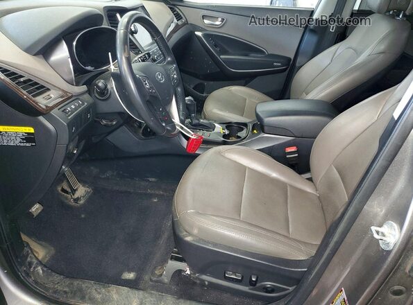 5NMZUDLB3HH028483 2017 HYUNDAI SANTA Серый Вид салона спереди