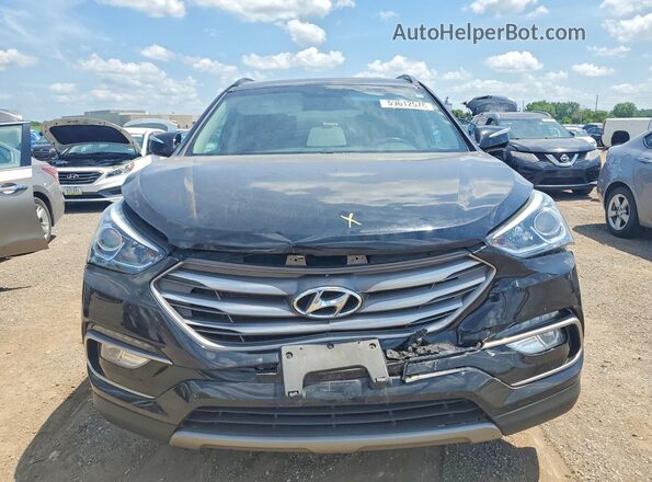 5NMZUDLB4HH028556 2017 HYUNDAI SANTA Black Widok z przodu