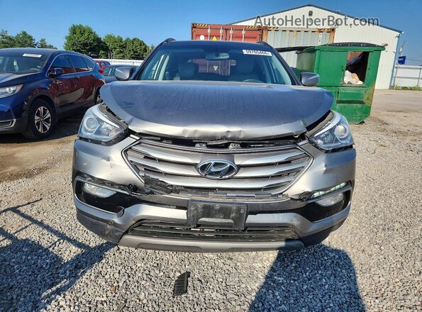 5NMZUDLB5JH063578 2018 HYUNDAI SANTA Gray Vista frontal