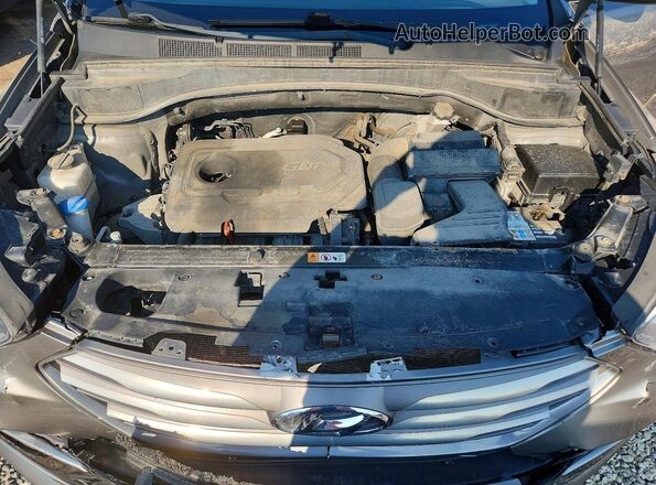 5NMZUDLB5JH063578 2018 HYUNDAI SANTA Gray Vista del compartimento del motor