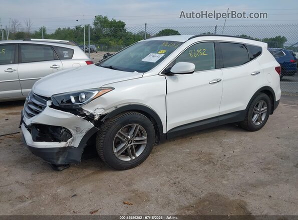 5NMZUDLB6HH009748 2017 HYUNDAI SANTA FE SPORT White Առջևի ձախ երեք քառորդ տեսարան